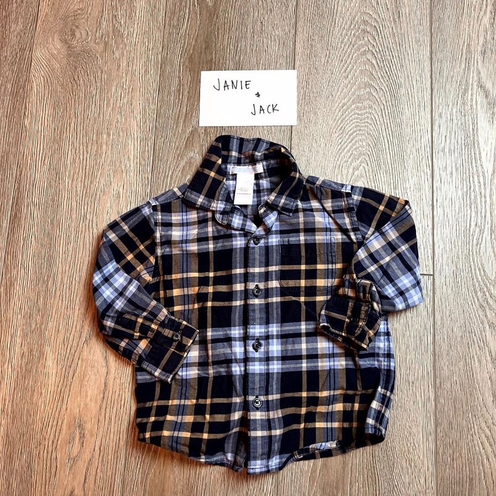 Janie & Jack boys‎ button down shirt 18-24M Plaid